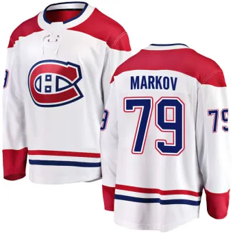 Men's Andrei Markov Montreal Canadiens Away Jersey - White Breakaway