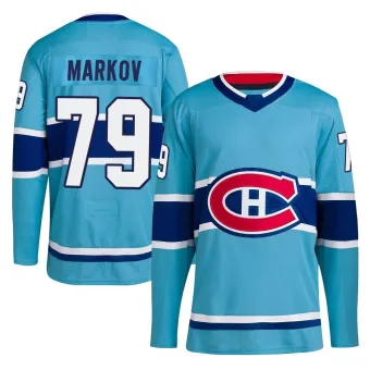 Men's Andrei Markov Montreal Canadiens Reverse Retro 2.0 Jersey - Light Blue Authentic