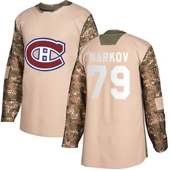 Men's Andrei Markov Montreal Canadiens Veterans Day Practice Jersey - Camo Authentic