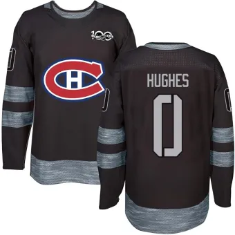 Men's Connor Hughes Montreal Canadiens 1917-2017 100th Anniversary Jersey - Black Authentic