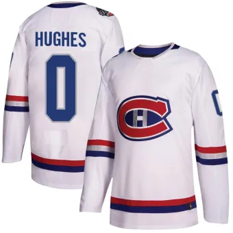 Men's Connor Hughes Montreal Canadiens 2017 100 Classic Jersey - White Authentic