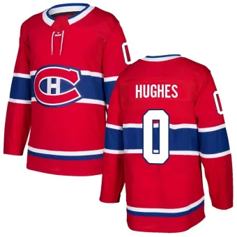 Men's Connor Hughes Montreal Canadiens Home Jersey - Red Authentic