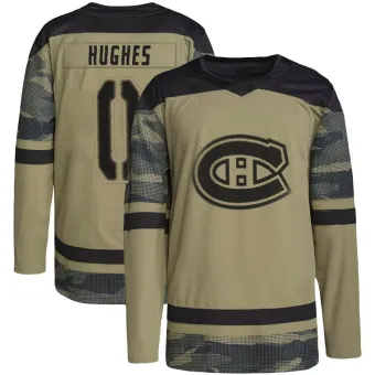 Men's Connor Hughes Montreal Canadiens Military Appreciation Practice Jersey - Camo Authentic