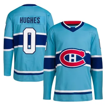 Men's Connor Hughes Montreal Canadiens Reverse Retro 2.0 Jersey - Light Blue Authentic