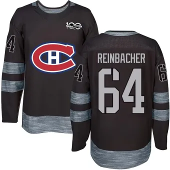 Men's David Reinbacher Montreal Canadiens 1917-2017 100th Anniversary Jersey - Black Authentic