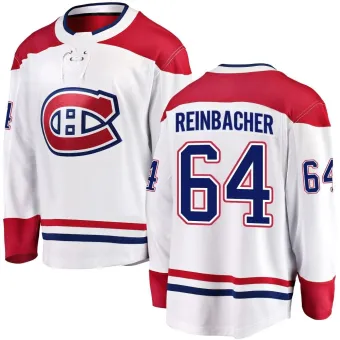 Men's David Reinbacher Montreal Canadiens Away Jersey - White Breakaway