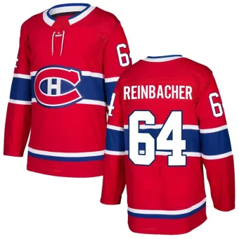 Men's David Reinbacher Montreal Canadiens Home Jersey - Red Authentic