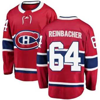 Men's David Reinbacher Montreal Canadiens Home Jersey - Red Breakaway