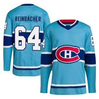 Men's David Reinbacher Montreal Canadiens Reverse Retro 2.0 Jersey - Light Blue Authentic