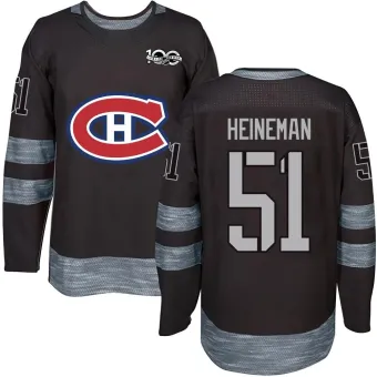 Men's Emil Heineman Montreal Canadiens 1917-2017 100th Anniversary Jersey - Black Authentic