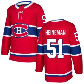 Men's Emil Heineman Montreal Canadiens Home Jersey - Red Authentic