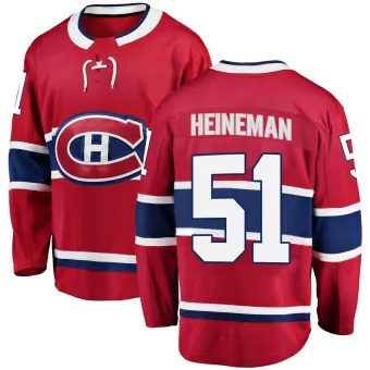 Men's Emil Heineman Montreal Canadiens Home Jersey - Red Breakaway