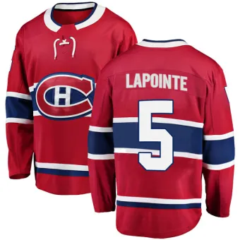 Men's Guy Lapointe Montreal Canadiens Home Jersey - Red Breakaway