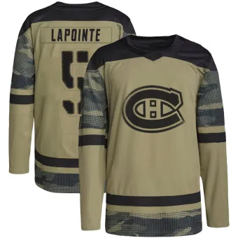 Men's Guy Lapointe Montreal Canadiens Military Appreciation Practice Jersey - Camo Authentic