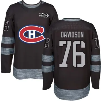 Men's Jared Davidson Montreal Canadiens 1917-2017 100th Anniversary Jersey - Black Authentic