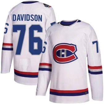 Men's Jared Davidson Montreal Canadiens 2017 100 Classic Jersey - White Authentic