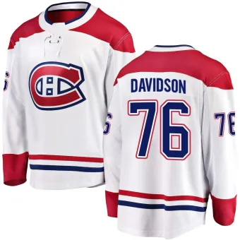 Men's Jared Davidson Montreal Canadiens Away Jersey - White Breakaway