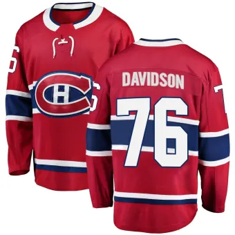 Men's Jared Davidson Montreal Canadiens Home Jersey - Red Breakaway