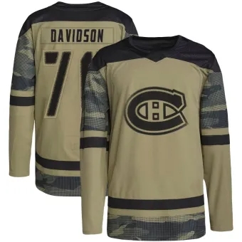 Men's Jared Davidson Montreal Canadiens Military Appreciation Practice Jersey - Camo Authentic