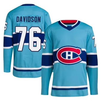 Men's Jared Davidson Montreal Canadiens Reverse Retro 2.0 Jersey - Light Blue Authentic