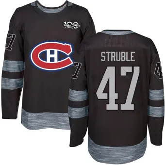 Men's Jayden Struble Montreal Canadiens 1917-2017 100th Anniversary Jersey - Black Authentic