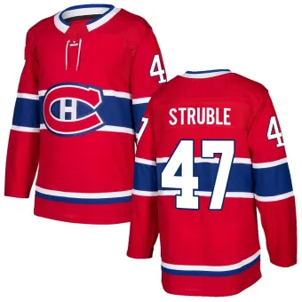 Men's Jayden Struble Montreal Canadiens Home Jersey - Red Authentic