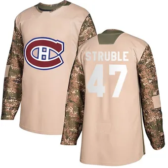 Men's Jayden Struble Montreal Canadiens Veterans Day Practice Jersey - Camo Authentic