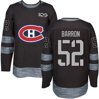 Men's Justin Barron Montreal Canadiens 1917-2017 100th Anniversary Jersey - Black Authentic