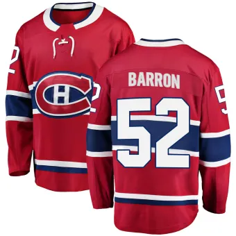 Men's Justin Barron Montreal Canadiens Home Jersey - Red Breakaway