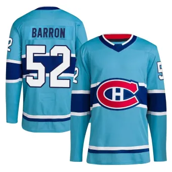 Men's Justin Barron Montreal Canadiens Reverse Retro 2.0 Jersey - Light Blue Authentic