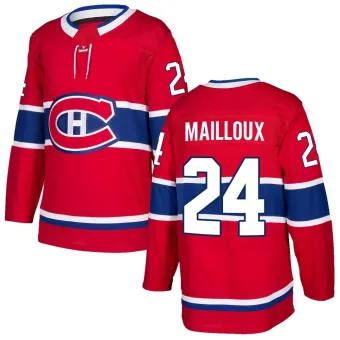 Men's Logan Mailloux Montreal Canadiens Home Jersey - Red Authentic