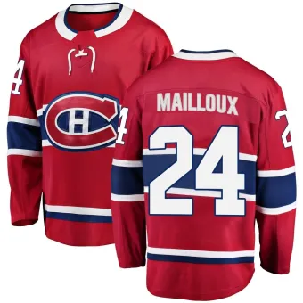 Men's Logan Mailloux Montreal Canadiens Home Jersey - Red Breakaway