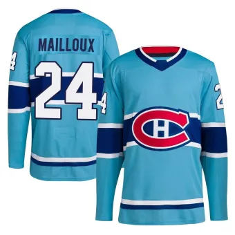 Men's Logan Mailloux Montreal Canadiens Reverse Retro 2.0 Jersey - Light Blue Authentic