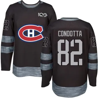 Men's Lucas Condotta Montreal Canadiens 1917-2017 100th Anniversary Jersey - Black Authentic