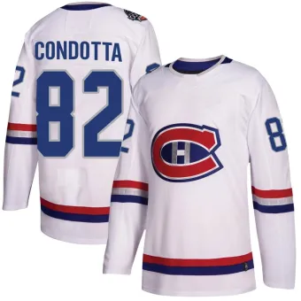 Men's Lucas Condotta Montreal Canadiens 2017 100 Classic Jersey - White Authentic