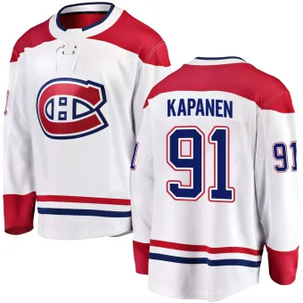 Men's Oliver Kapanen Montreal Canadiens Away Jersey - White Breakaway