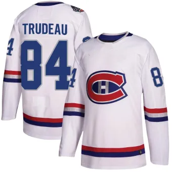 Men's William Trudeau Montreal Canadiens 2017 100 Classic Jersey - White Authentic