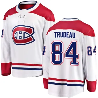 Men's William Trudeau Montreal Canadiens Away Jersey - White Breakaway