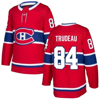 Men's William Trudeau Montreal Canadiens Home Jersey - Red Authentic