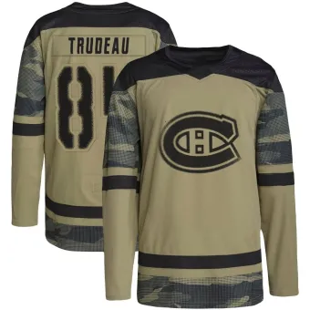 Men's William Trudeau Montreal Canadiens Military Appreciation Practice Jersey - Camo Authentic