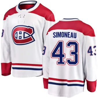 Men's Xavier Simoneau Montreal Canadiens Away Jersey - White Breakaway