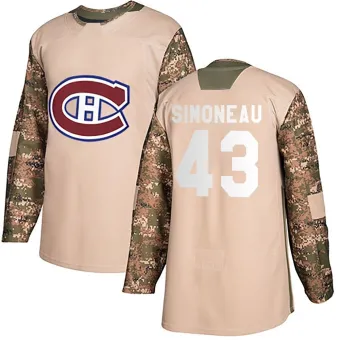 Men's Xavier Simoneau Montreal Canadiens Veterans Day Practice Jersey - Camo Authentic