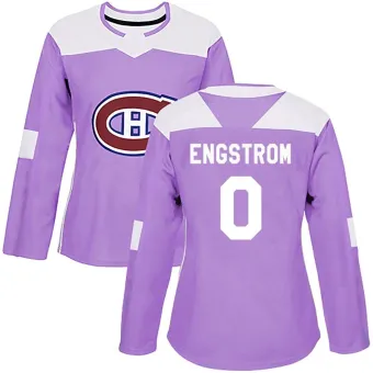 Women's Adam Engstrom Montreal Canadiens Fights Cancer Practice Jersey - Purple Authentic