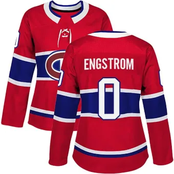 Women's Adam Engstrom Montreal Canadiens Home Jersey - Red Authentic