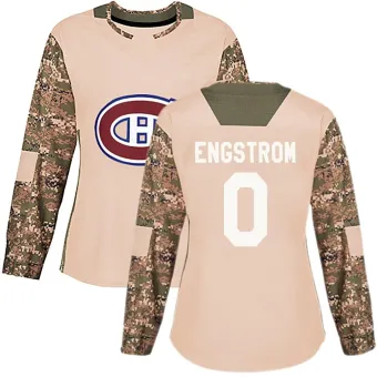 Women's Adam Engstrom Montreal Canadiens Veterans Day Practice Jersey - Camo Authentic