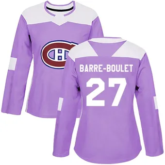 Women's Alex Barre-Boulet Montreal Canadiens Fights Cancer Practice Jersey - Purple Authentic