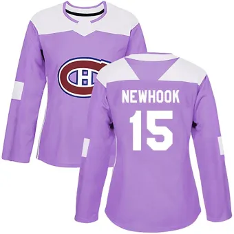 Women's Alex Newhook Montreal Canadiens Fights Cancer Practice Jersey - Purple Authentic