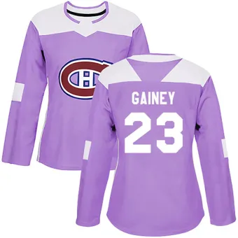 Women's Bob Gainey Montreal Canadiens Fights Cancer Practice Jersey - Purple Authentic