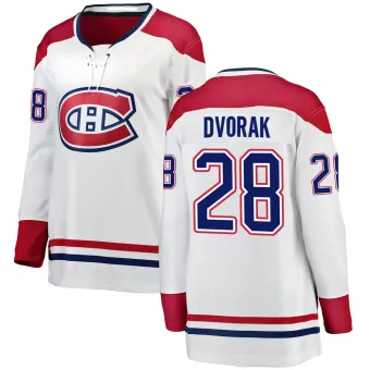 Women's Christian Dvorak Montreal Canadiens Away Jersey - White Breakaway