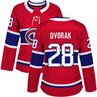 Women's Christian Dvorak Montreal Canadiens Home Jersey - Red Authentic